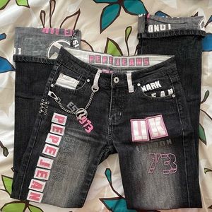 y2k graphic pepe jeans w detailing